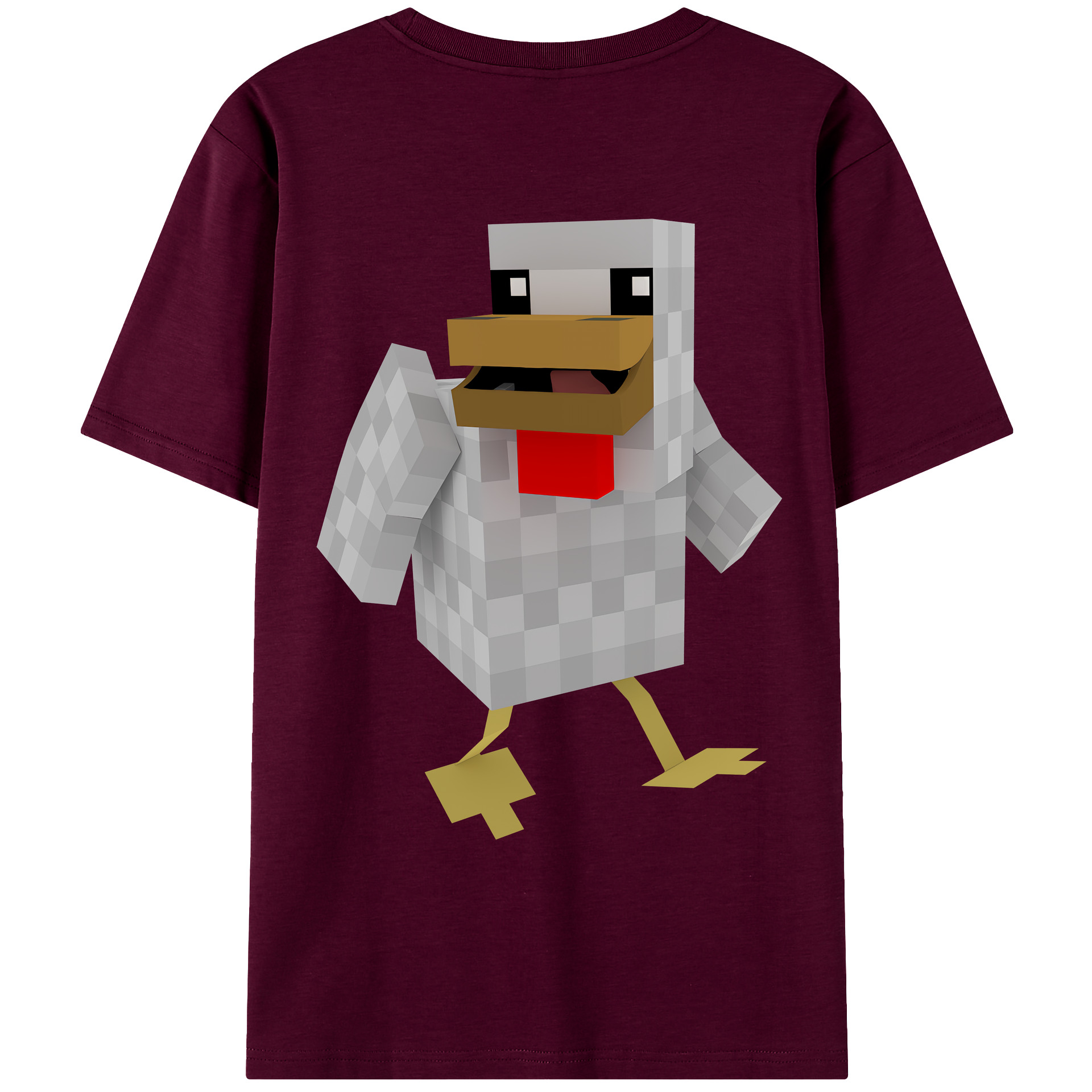 （画像用） マインクラフト ブロックの世界 Minecraft MC Block world レディース半袖Tシャツ(バックプリント)